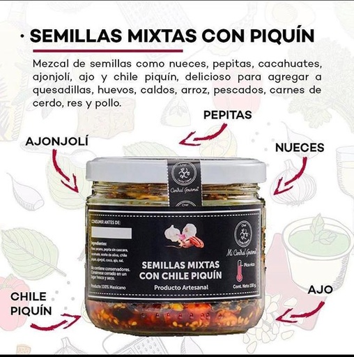 Semillas Mixtas con Chile Piquín
