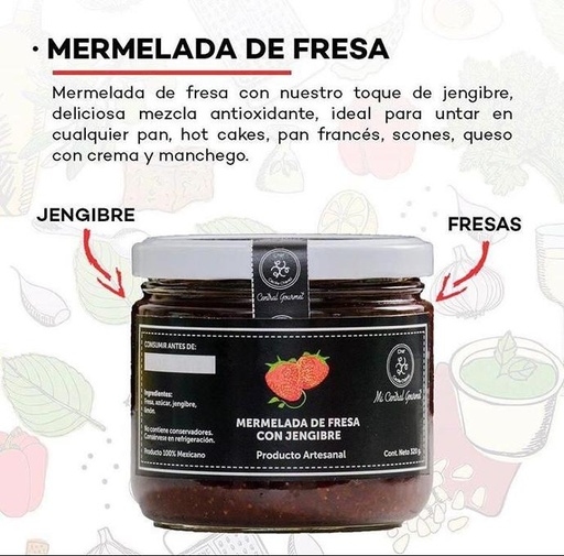Mermelada de Fresa con Jengibre